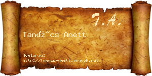 Tanács Anett névjegykártya